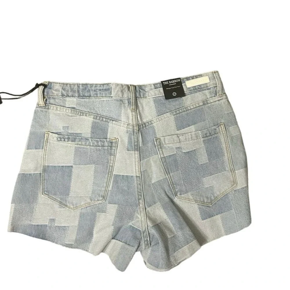 BLANK NYC The Barrow Vintage High Rise Short Patchwork Design Size 29 NWT